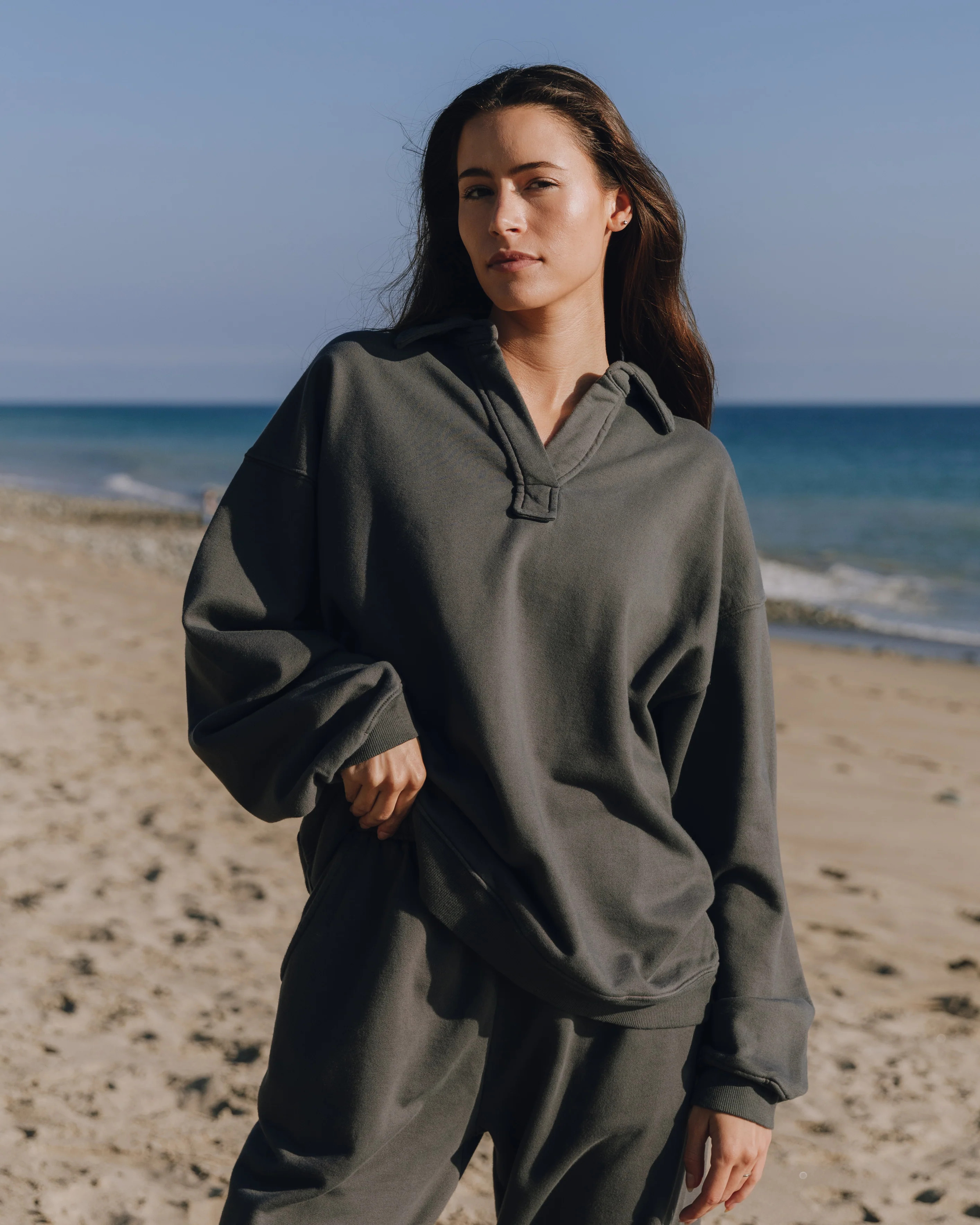 Oversized Collared Crew | Daily Drills