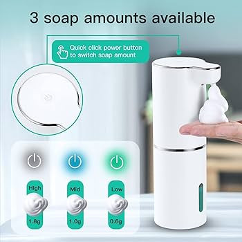 Dispensador automático de sabonete para as mãos, dispensador de sabonete de espuma recarregáve... | Amazon (BR)
