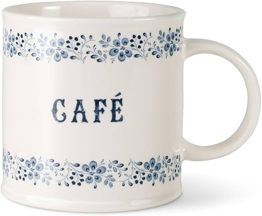 Fringe Studio Stoneware Le Cafe Mug, CAFÉ 3.375" DIA. X 3.5" H, 10 FL.OZ, Memento Collection (63... | Amazon (US)