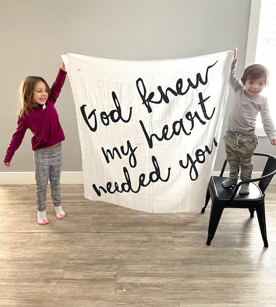 God knew my heart needed you swaddle blanket | coming home blanket wrap | organic muslin swaddle ... | Etsy (US)
