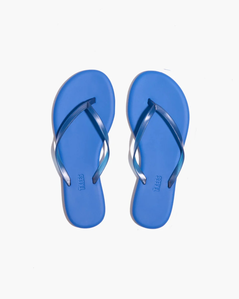 TKEES Aqua Blue Rush Flip Flops | Lightweight PVC Sandals | TKEES