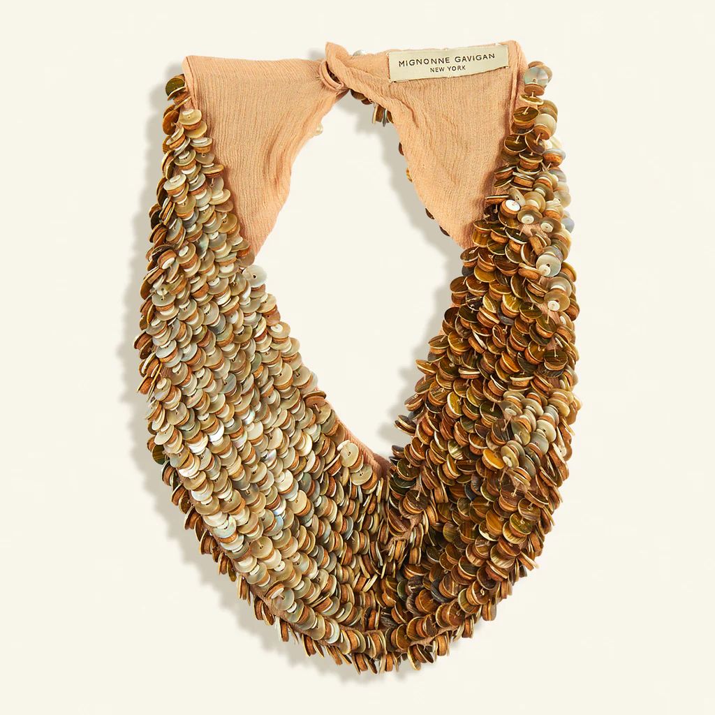 Willow Scarf Necklace Sand Gold | Mignonne Gavigan