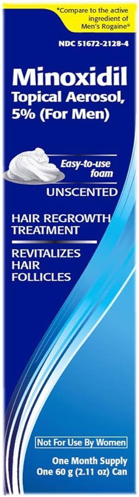 Taro Minoxidil Topical Aerosol Foam, 5%, Hair Regrowth Treatment for Men, 2.11 oz | Amazon (US)