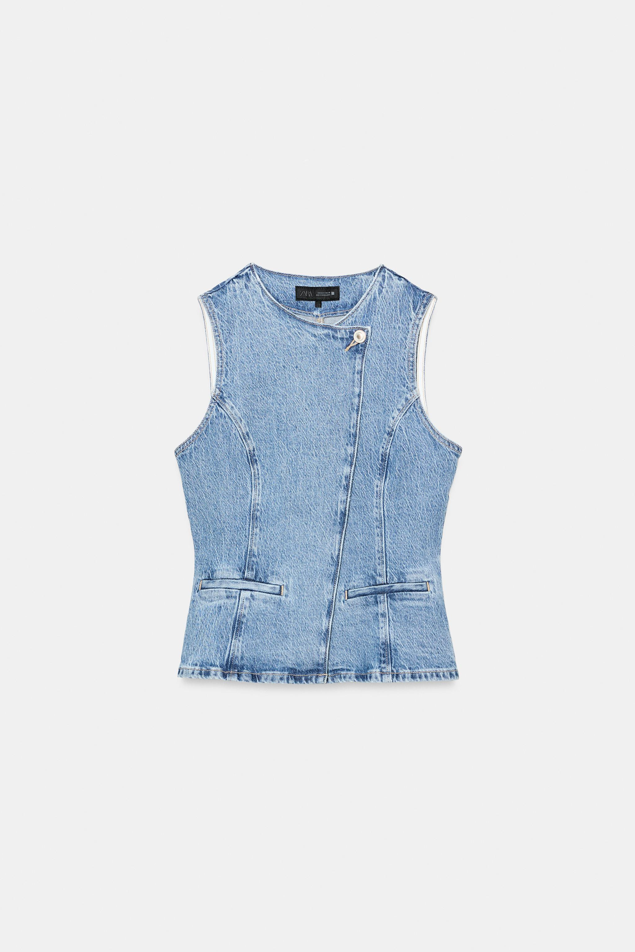 Z1975 DOUBLE-BREASTED DENIM WAISTCOAT | Zara UK