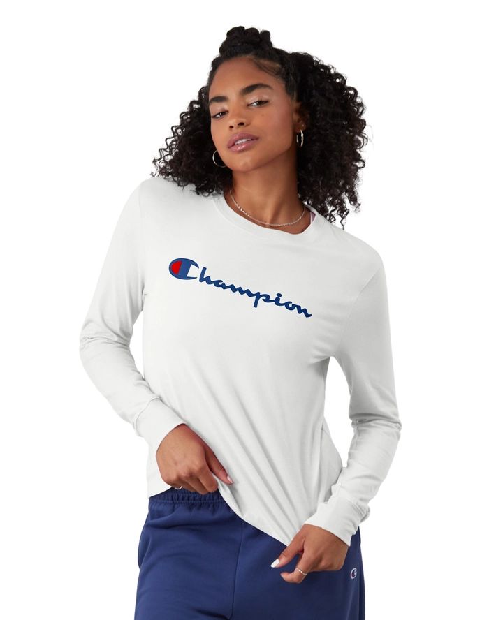 Classic Long-Sleeve T-Shirt, Script Logo | ChampionUSA.com (Hanesbrands Inc.)