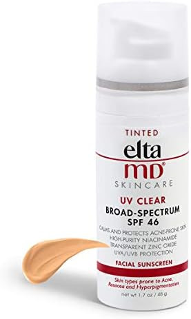 EltaMD UV Clear Tinted Face Sunscreen Broad-Spectrum SPF 46 for Sensitive or Acne-Prone Skin, Oil... | Amazon (US)