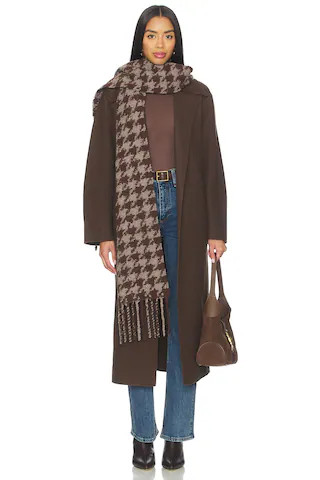 Rag & Bone Nora Houndstooth Scarf in Dark Espresso Multi from Revolve.com | Revolve Clothing (Global)