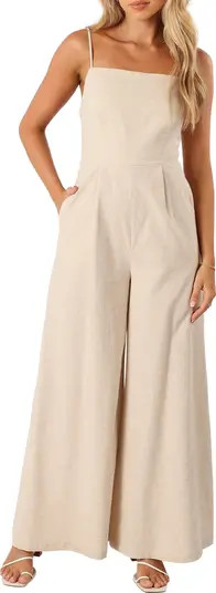 Lila Wide Leg Cotton & Linen Jumpsuit | Nordstrom