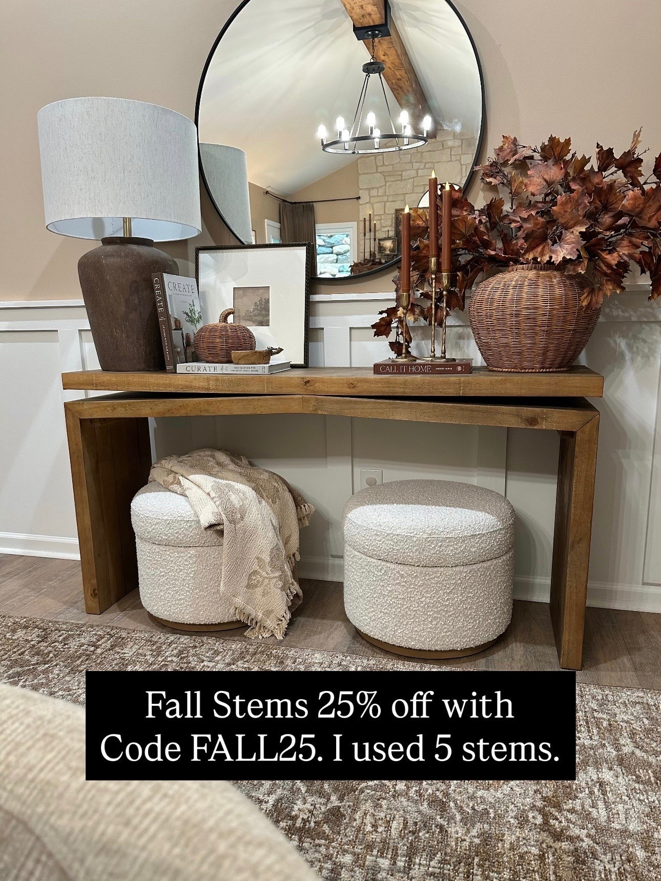Fall’s Prettiest Stems Are On Sale 🍂

These gorgeous fall stems instantly add so much warmth, texture and beautiful fall color to a space. I used 5 stems to create this full, oversized arrangement and love how realistic they look!

They’re 25% off with code FALL25 right now! 🍁

#LTKHome #LTKSeasonal #FallDecor #FallHome #FallStems #FallDecorating #AutumnDecor #SeasonalDecor #CozyHome #HomeDecor #HomeInspo #EntrywayDecor #ConsoleTableDecor #NeutralHome #ModernOrganic

#LTKSaleAlert #LTKHome #LTKSeasonal