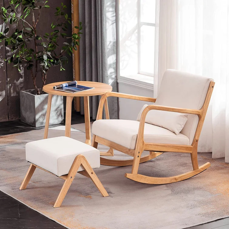 Ahvianna Reclining Rocking Chair with Ottoman | Wayfair North America