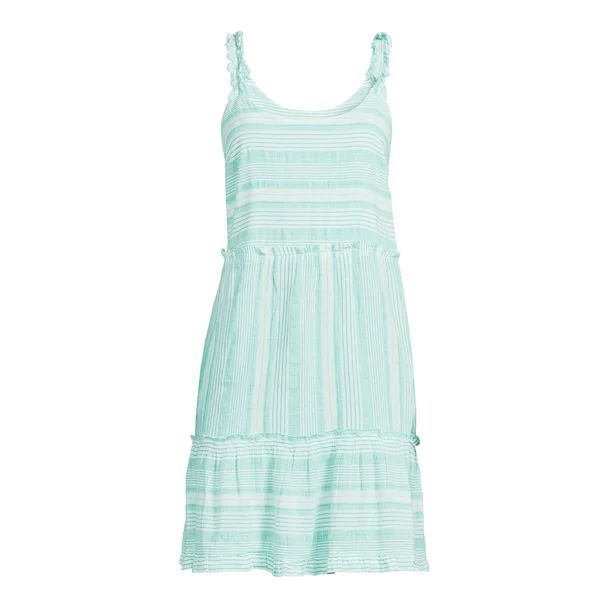 Time and Tru Women's Short Stripe Dress - Walmart.com | Walmart (US)