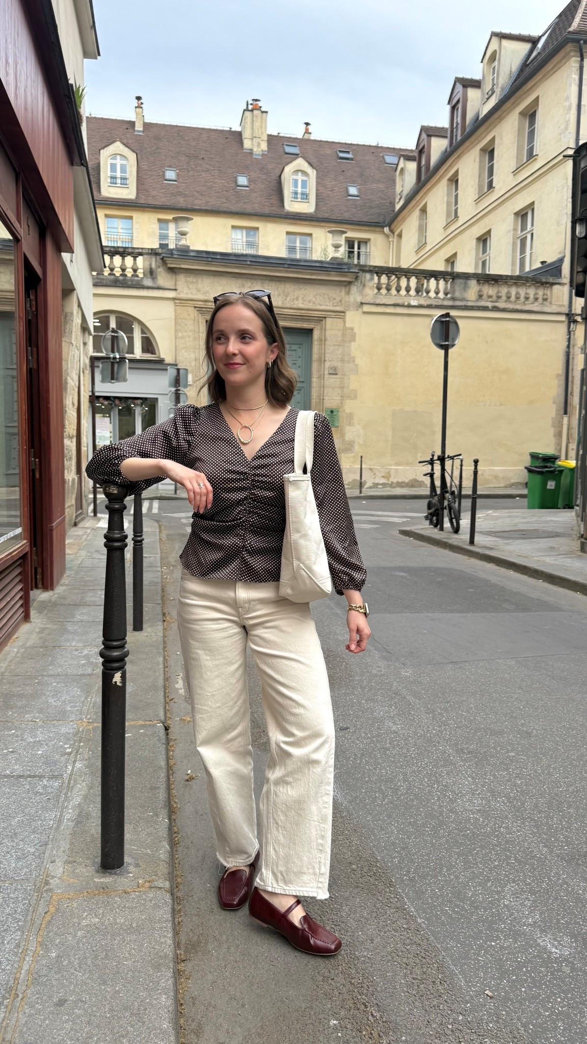 No wrinkle polka dot top. Spring outfit for women. Love this top for travel because it doesn’t wrinkle! Wearing xs petite 

#LTKSaleAlert #LTKPetite