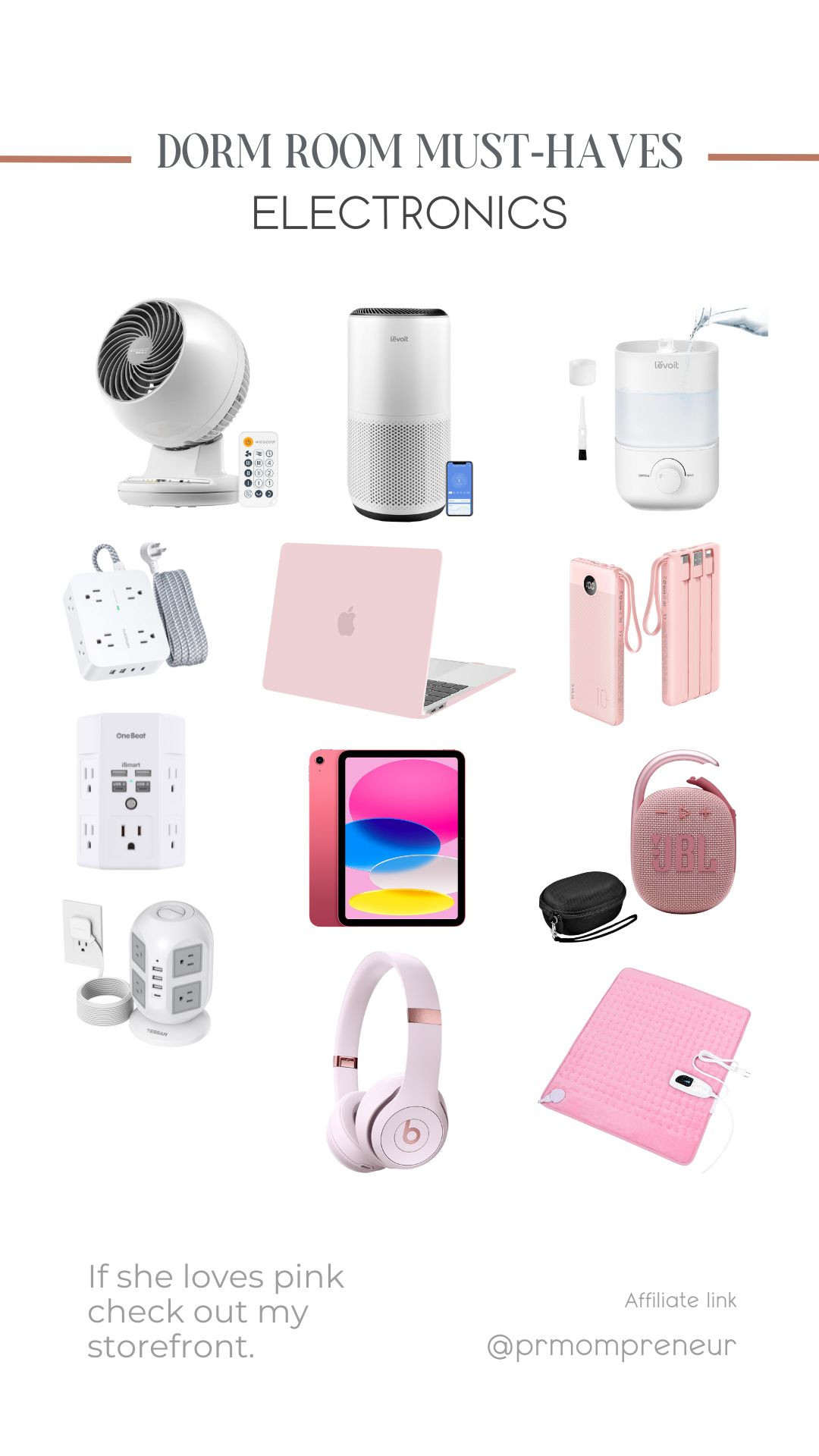 From the viral dorm fan to her go-to iPad for notes—these electronics made the college cut.

#CollegeTech #DormFan #iPadForCollege #BackToCollege #DormMustHaves #TechEssentials #LTKFinds #LTKBackToSchool #CollegeReady 

 #LTKOver40 #LTKKids #LTKFamily