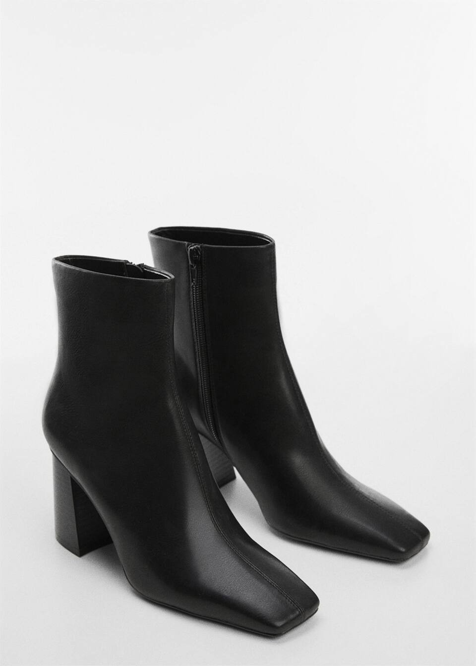 Block ankle boots with square toeREF. 57094772-KNIT-LM | MANGO (US)