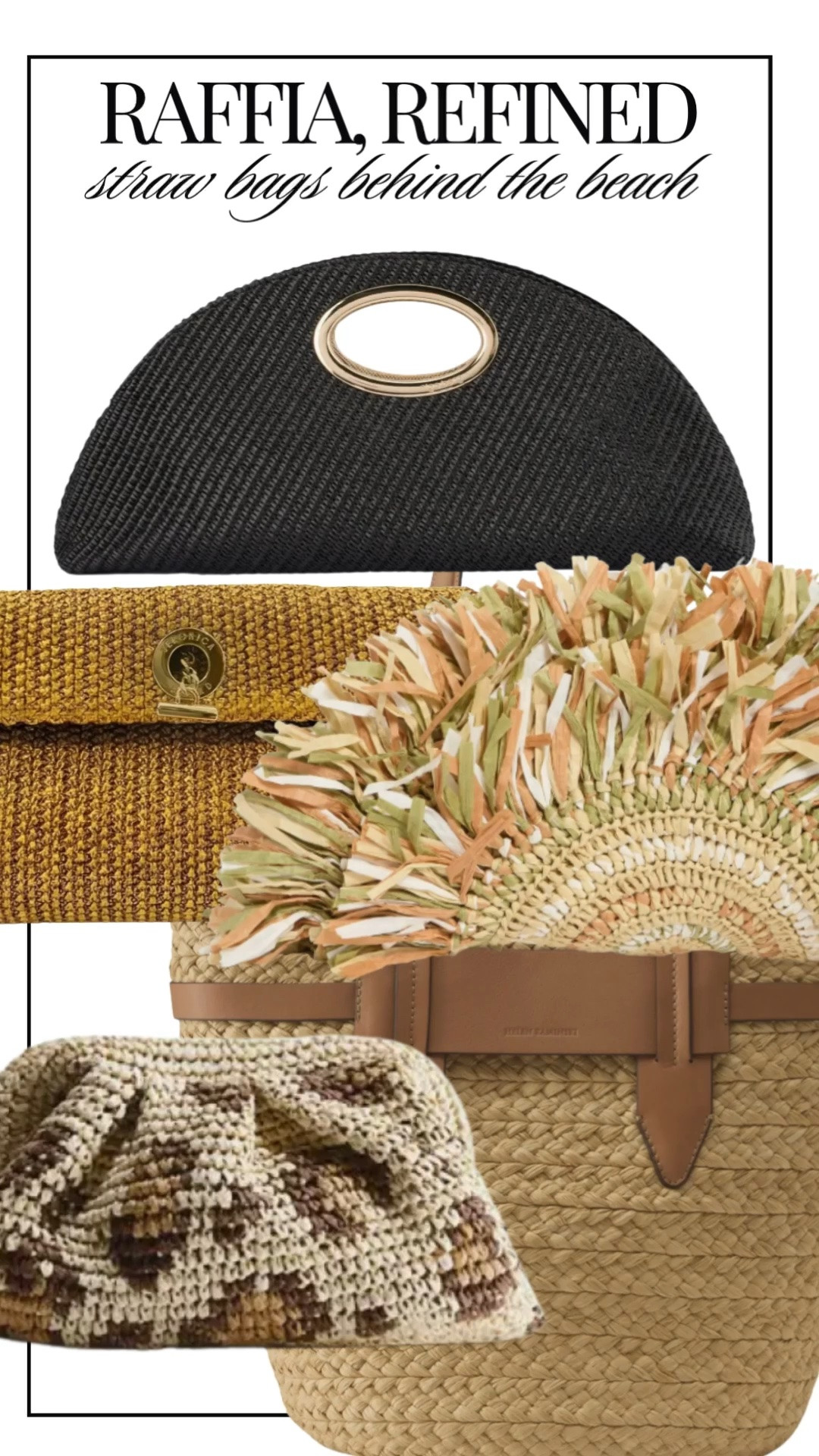 Straw bags are no longer just for the beach. 🤎

This summer, woven textures are becoming an everyday accessory — and honestly, they instantly make simple outfits feel more polished and elevated.

From structured totes to chic clutches, these are the bags giving effortless summer style this season. ✨

Which one would you carry all summer long?

#SummerStyle #StrawBag #RaffiaStyle #FashionFinds #ElevatedStyle

#LTKSeasonal #LTKOver40