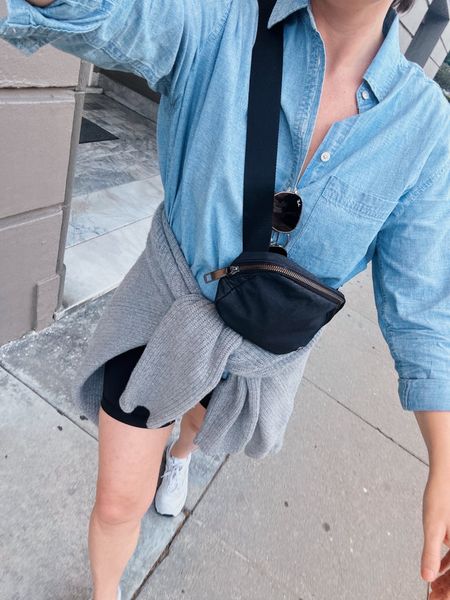 Bike shorts and chambray top. 

Bike shorts outfit. Bike shorts. Denim top outfit  

#LTKstyletip #LTKfindsunder100