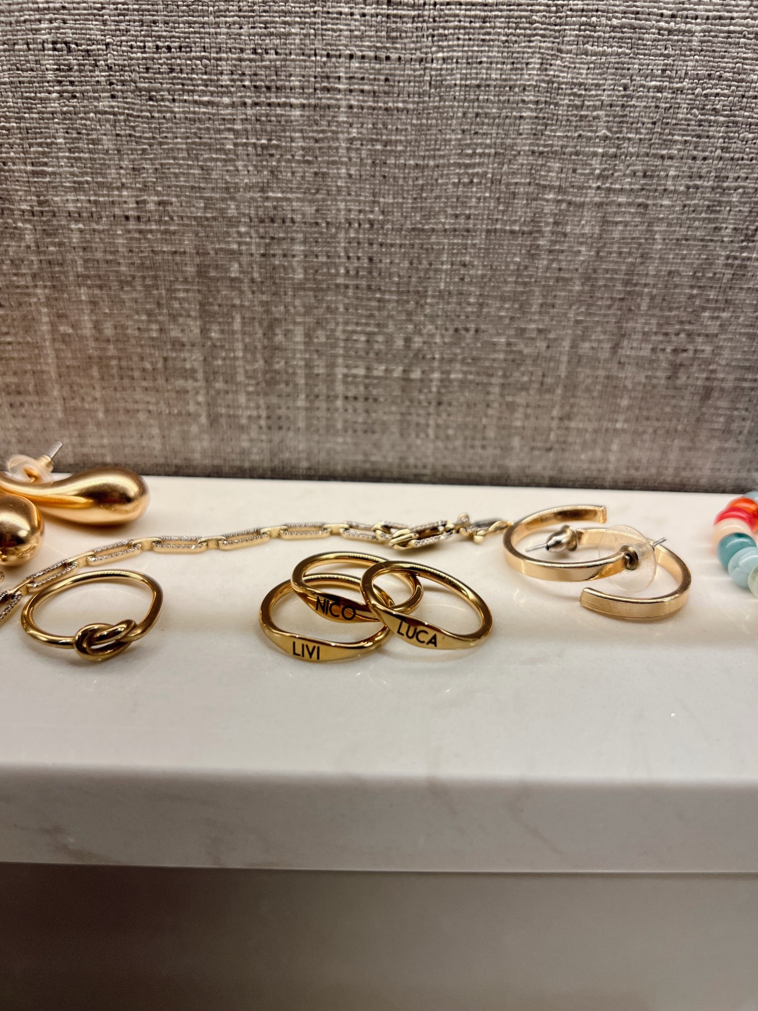 Bought these rings as soon as we picked Livi’s name. I rarely take them off and they’ve held up great. Ships fast, excellent price point. Perfect gift! (Even for yourself :) )

#LTKOver40 #LTKValentine #LTKmomlife