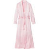 Women's Silk Long Robe, Pink | Maisonette