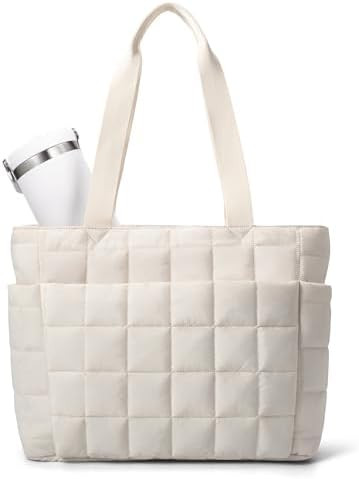 befen Laptop Tote Bag for Women Work, Travel Tote Bags Nurse Puffer Quilted Handbags, Lightweight... | Amazon (US)