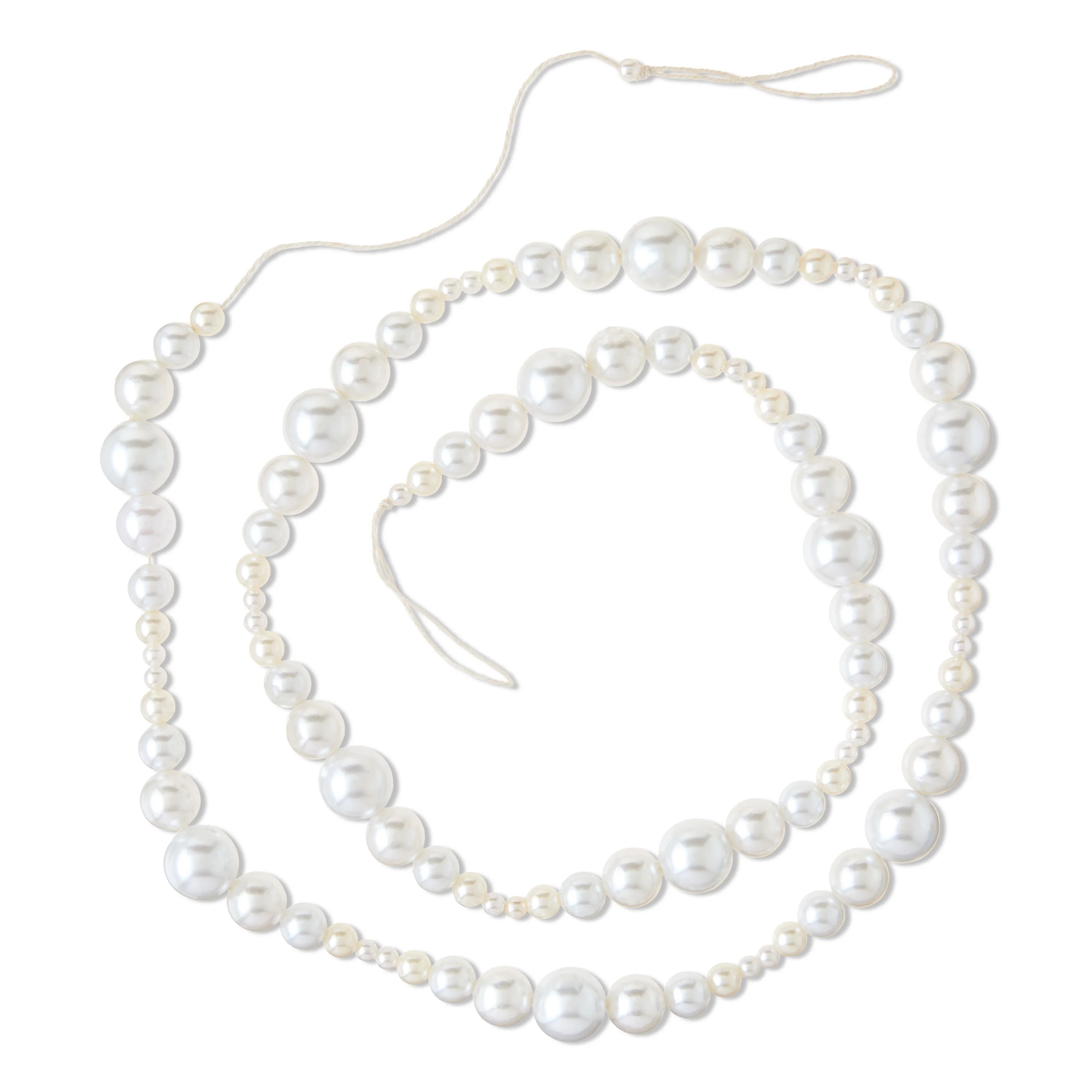 Pearly White Bead Christmas Garland, 6', by Holiday Time | Walmart (US)