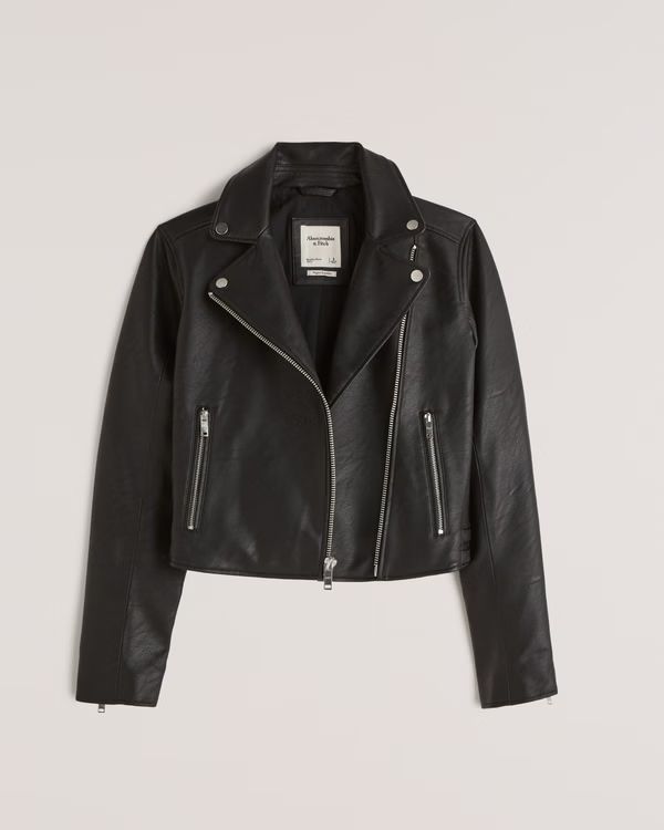 Women's The Faux Leather Moto Jacket | Women's Coats & Jackets | Abercrombie.com | Abercrombie & Fitch (US)