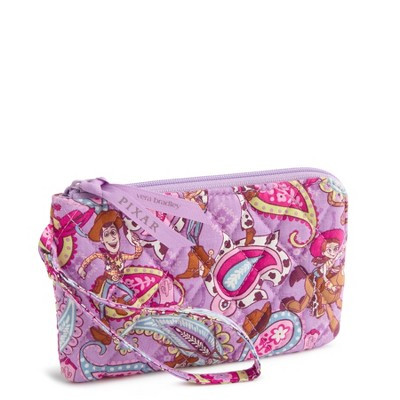 Vera Bradley Women's Outlet Disney Pixar Cotton Essential Zip Wristlet Toy Story Rodeo Paisley | Target