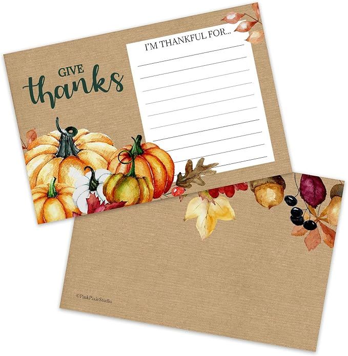 40 Thanksgiving I Am Thankful for Fill in Gratitude Cards- Plate Setting or Activity for Familes ... | Amazon (US)