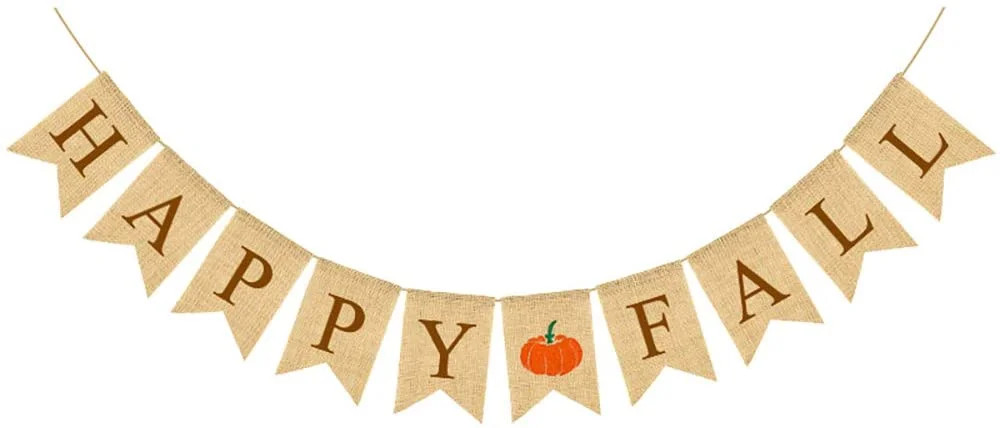 Laqula Happy Fall Pumpkin Burlap Banner Fall Decor for Home Thanksgiving Decor Fall Home Decorati... | Walmart (US)
