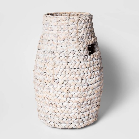 20"x13.3" Decorative Braided Tall Basket White - Threshold™ | Target