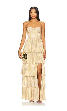 Lovers and Friends Hattie Gown in Gold from Revolve.com | Revolve Clothing (Global)