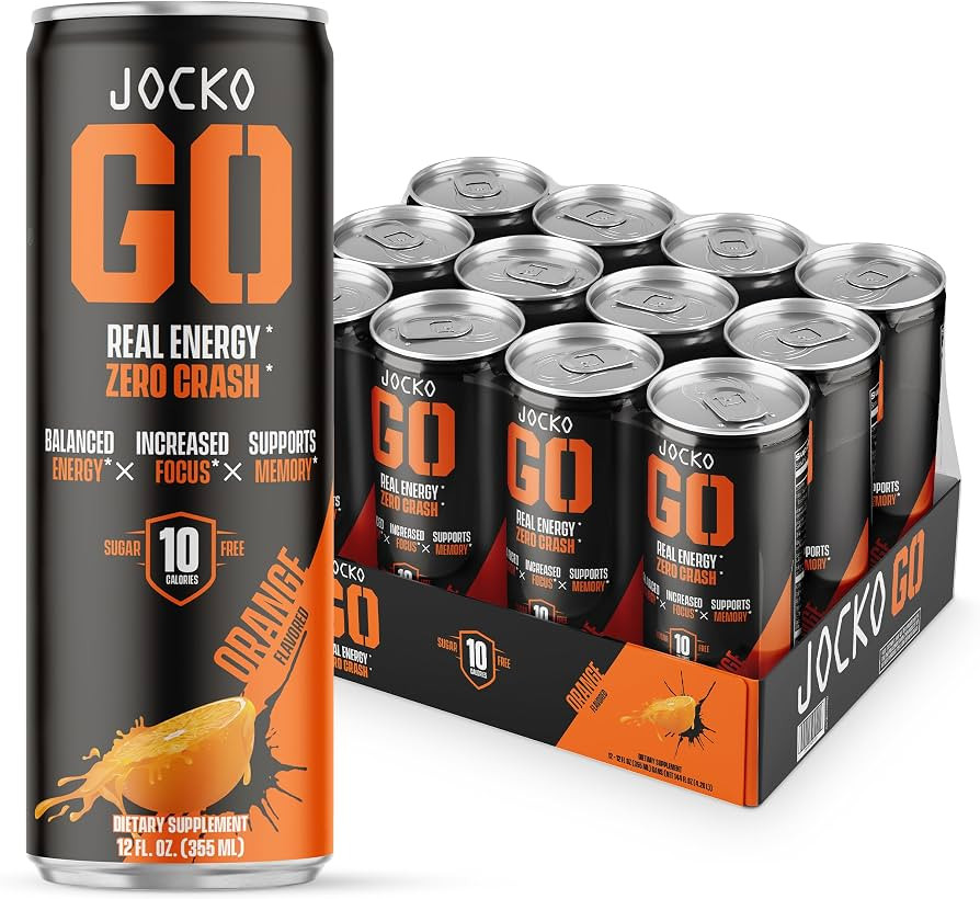 Jocko GO Energy Drink - Keto, Vitamin B12, Vitamin B6, Electrolytes, L Theanine, Magnesium- Energ... | Amazon (US)