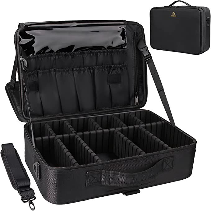 Relavel Makeup Case Large Makeup Bag Professional Train Case 16.5 inches Travel Cosmetic Organize... | Amazon (US)