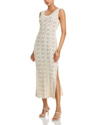 Vincent Rhinestone Pointelle Knit Dress | Bloomingdale's (US)
