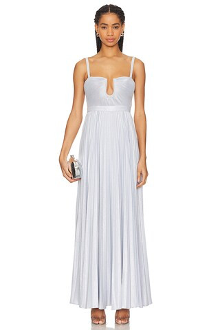 BCBGMAXAZRIA Long Evening Dress in Xenon Blue from Revolve.com | Revolve Clothing (Global)
