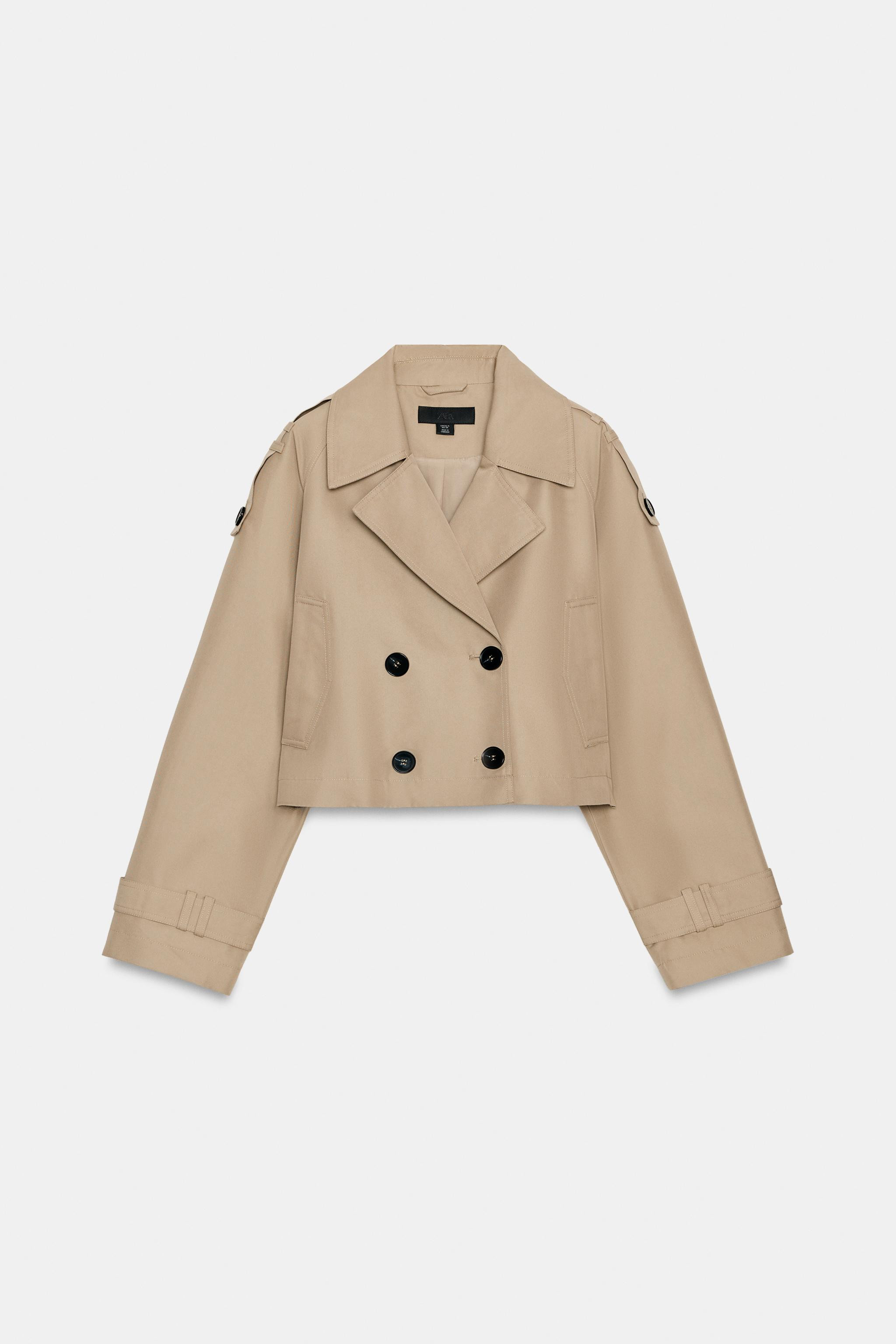 CROPPED CROSSOVER TRENCH COAT | Zara US