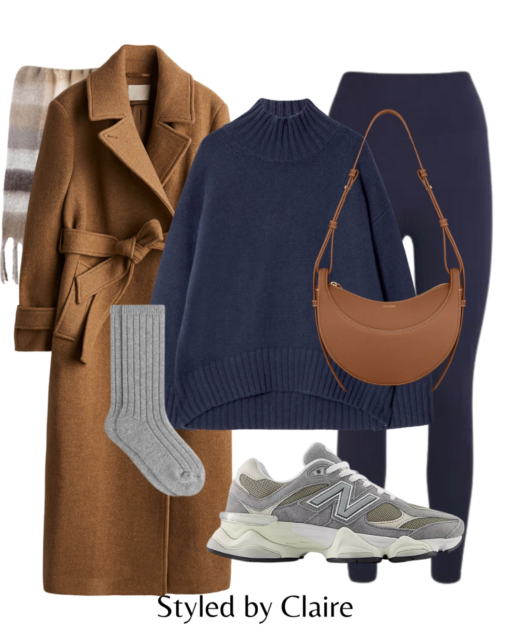 Navy, grey & chestnut👌🏼
Tags: maxi oversized camel coat H&M on sale turtleneck cos cashmere jumper sweater knit wool leggings new balance trainers 9060 arket socks scarf fashion winter inspo outfit ideas casual airport outfit city break basics capsule collection chic women’s style old money athleisure activewear fitness sports gym

#LTKwinter #LTKshoes #LTKstyletip