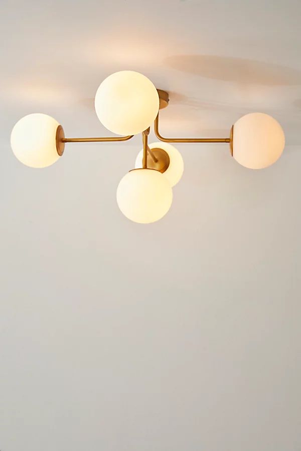 Harper Globe Flush Mount Pendant Light | Urban Outfitters (US and RoW)