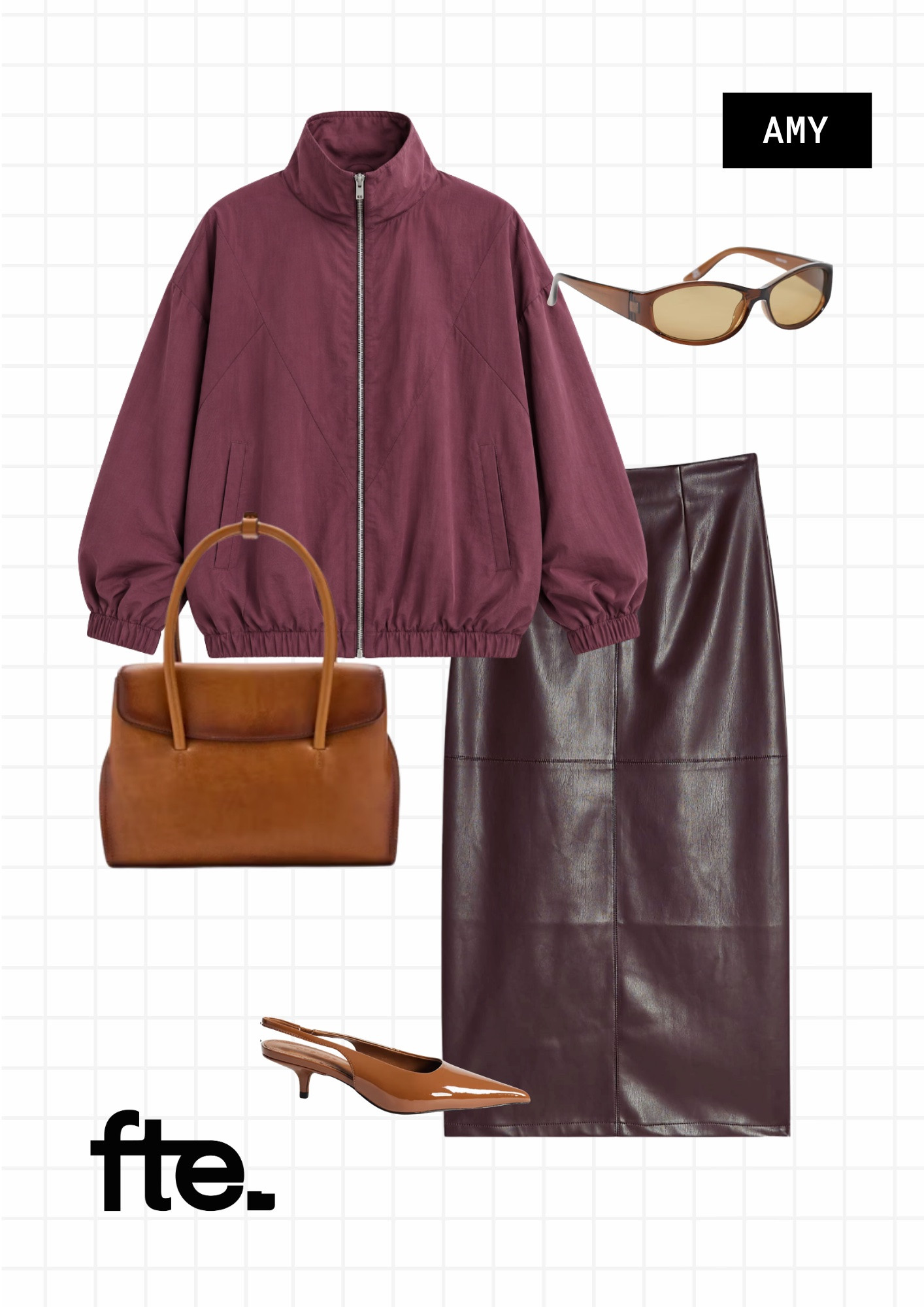 Faves Live - The Runway 0.2
Topshop funnel jacket in fig, River Island faux leather midi skirt, Mango leather city bag, ASOS sunglasses, Topshop kitten slingback heel

#LTKFashionMonth #LTKuk #LTKautumn