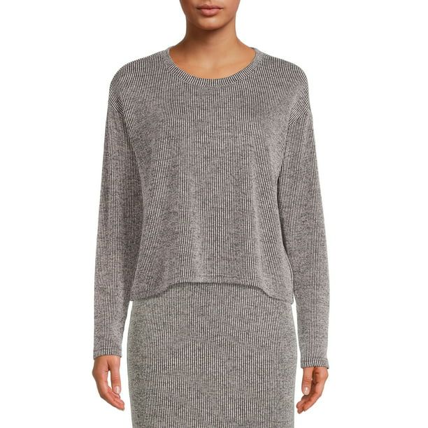 Time and Tru Women's Long Sleeve Sweater Top - Walmart.com | Walmart (US)