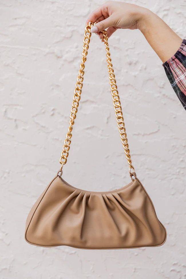 Only One Me Tan Chain Purse | Pink Lily