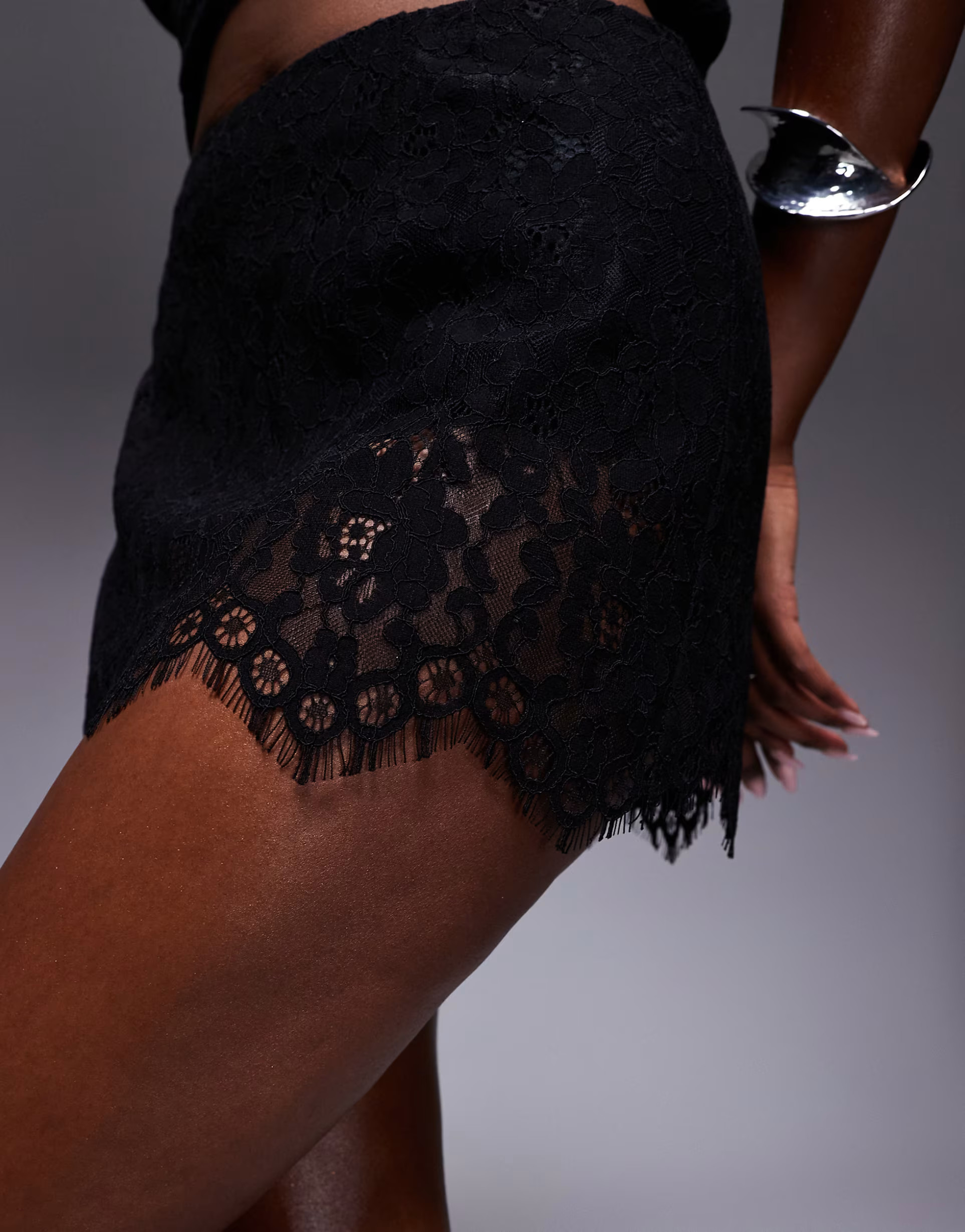 AFRM built-in pants lace mini skirt in black - part of a set | ASOS | ASOS (Global)