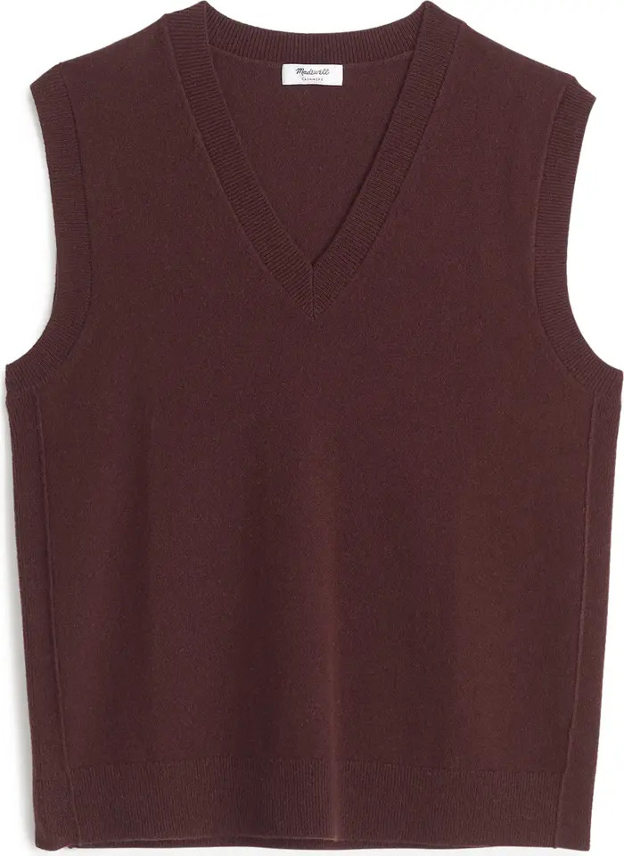 Madewell V-Neck Cashmere Sweater Vest | Nordstrom | Nordstrom