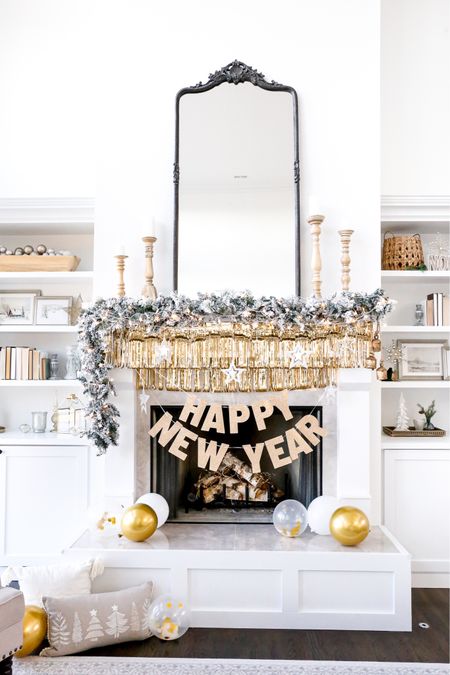 Quick and easy New Year’s Eve Fireplace Decor inspiration to help you as you decorate for ringing in the new year!

#LTKhome #LTKHoliday #LTKSeasonal