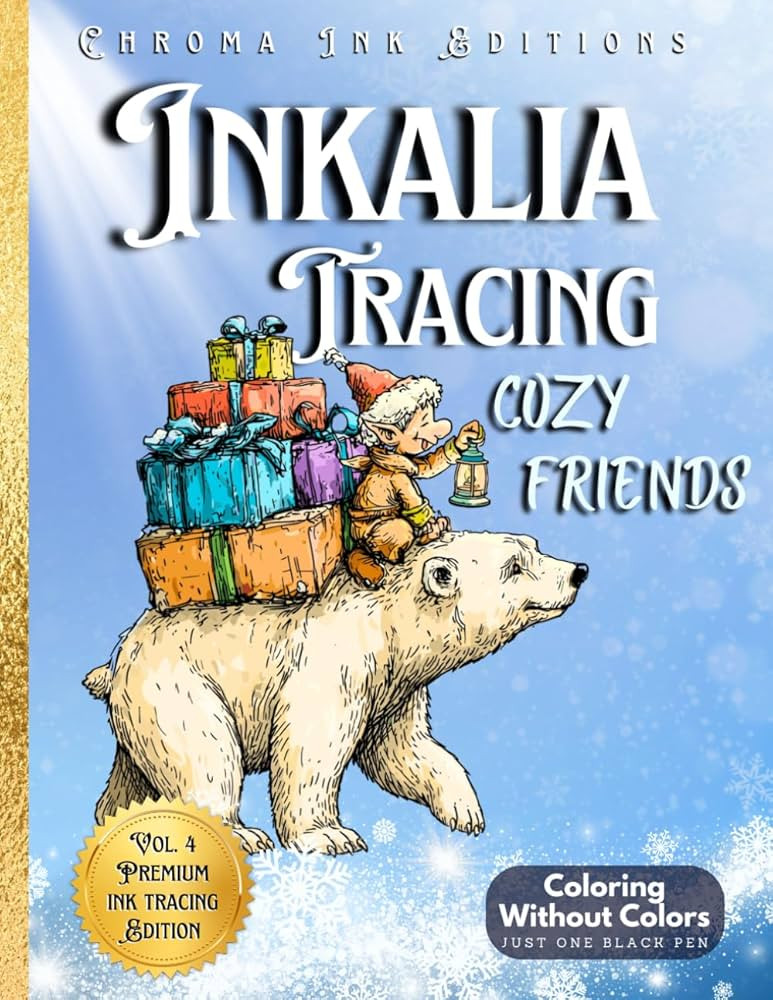 Inkalia Tracing: Cozy Friends Christmas Edition. A Festive Corner Reverse Coloring Book: A Premiu... | Amazon (US)