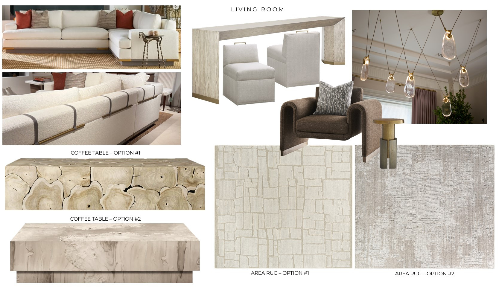 Found the perfect coffee table for this room for my client! Mostly designer/trade vendors, plus one piece form Arhaus instead of a custom table 

 #LTKHome #LTKFamily