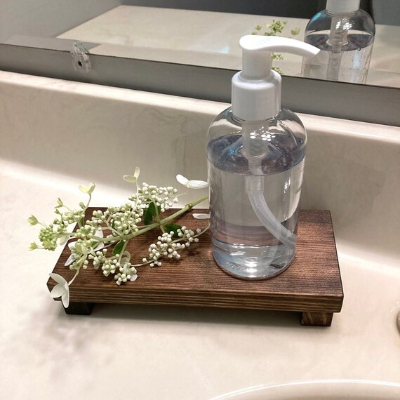Soap Tray | Soap Riser | Pedestal Tray | Farmhouse Décor |Modern Wood Tray | Bathroom Décor | K... | Etsy (US)