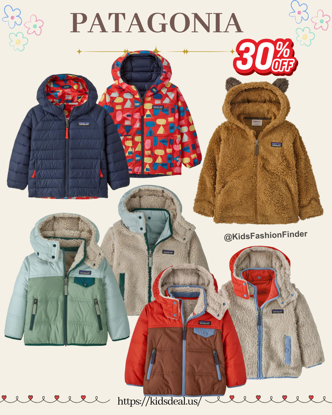 Patagonia kids sale 30–50% OFF 🧥✨

Adorable teddy fleece jackets 🐻
Cozy reversible warm layers ❄️

Perfect for chilly days — don’t miss it! 🙌

#patagonia #reikids #rei #kidsoutdoor #winterstyle #momfinds#toddlerstyle #salealert 

 

#LTKTravel #LTKBaby #LTKKids