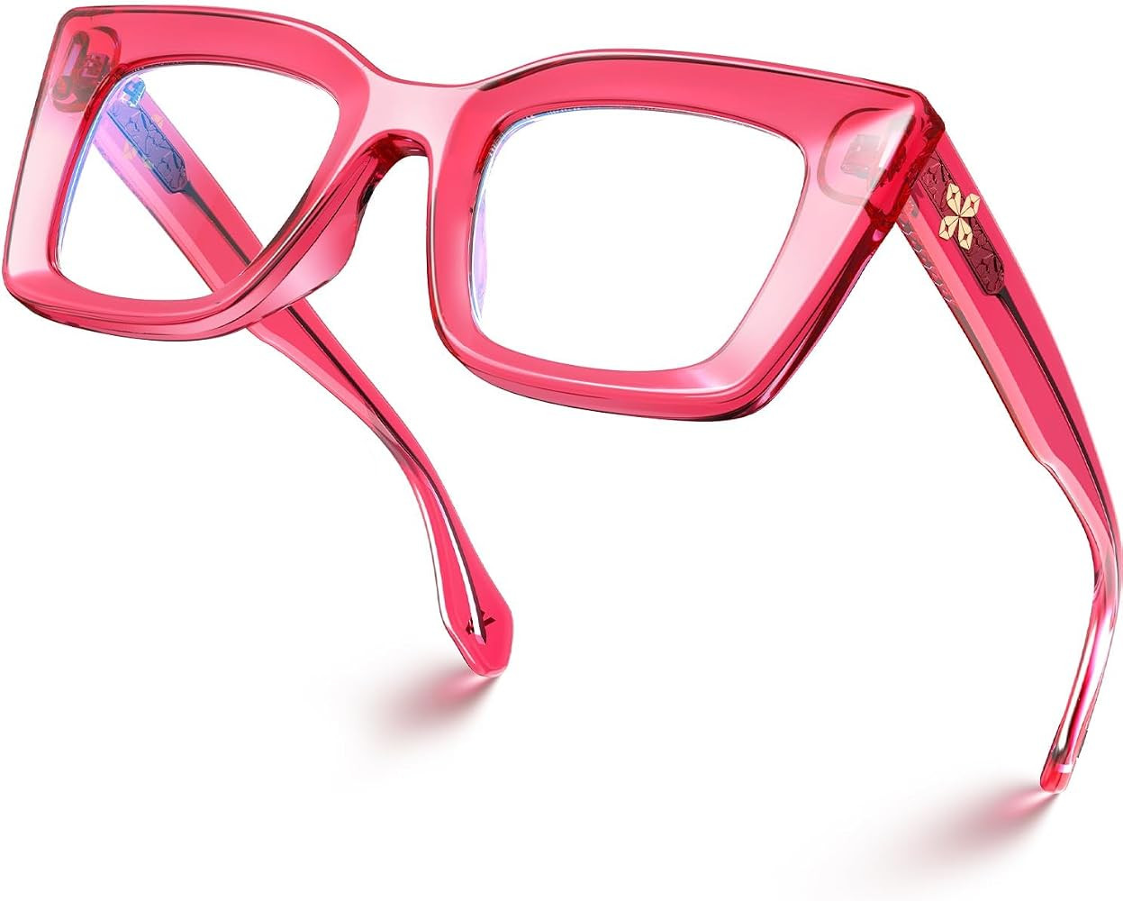 VISOONE Cateye TR90 Non-Prescription UV400 Anti-Glare Computer Glasses | Amazon (US)