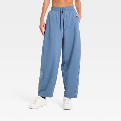 Women's Active Comfort French Terry High-Rise Barrel Leg Sweatpants - All In Motion™This item i... | Target