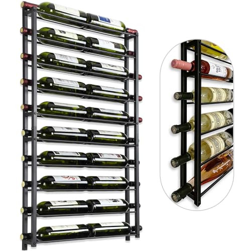 FLstudio Wall Mount Wine Rack: Heavy-Duty 20 Bottle Wall Mounted Wine Rack - Large Wine Storage Organizer Display Holder, Rust-Resistant Metal Wine Bottle Shelf for Bar, Kitchen, Cellar, Dining Room | Amazon (US)